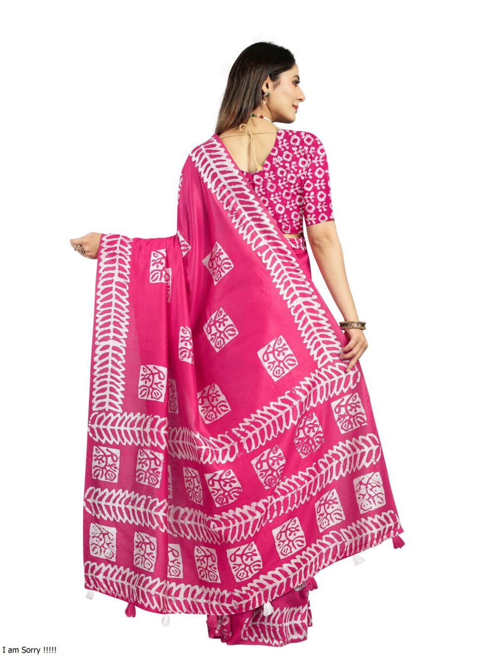 TRADITIONAL HAND WAX BATIK SAREE - Image 4