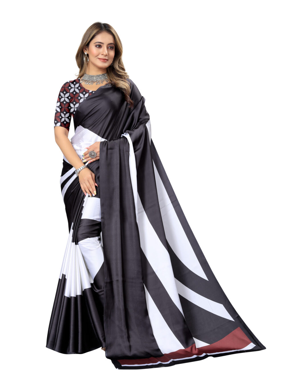 NAUTICAL ELEGENCE JAPANESE CRAPE SAREE