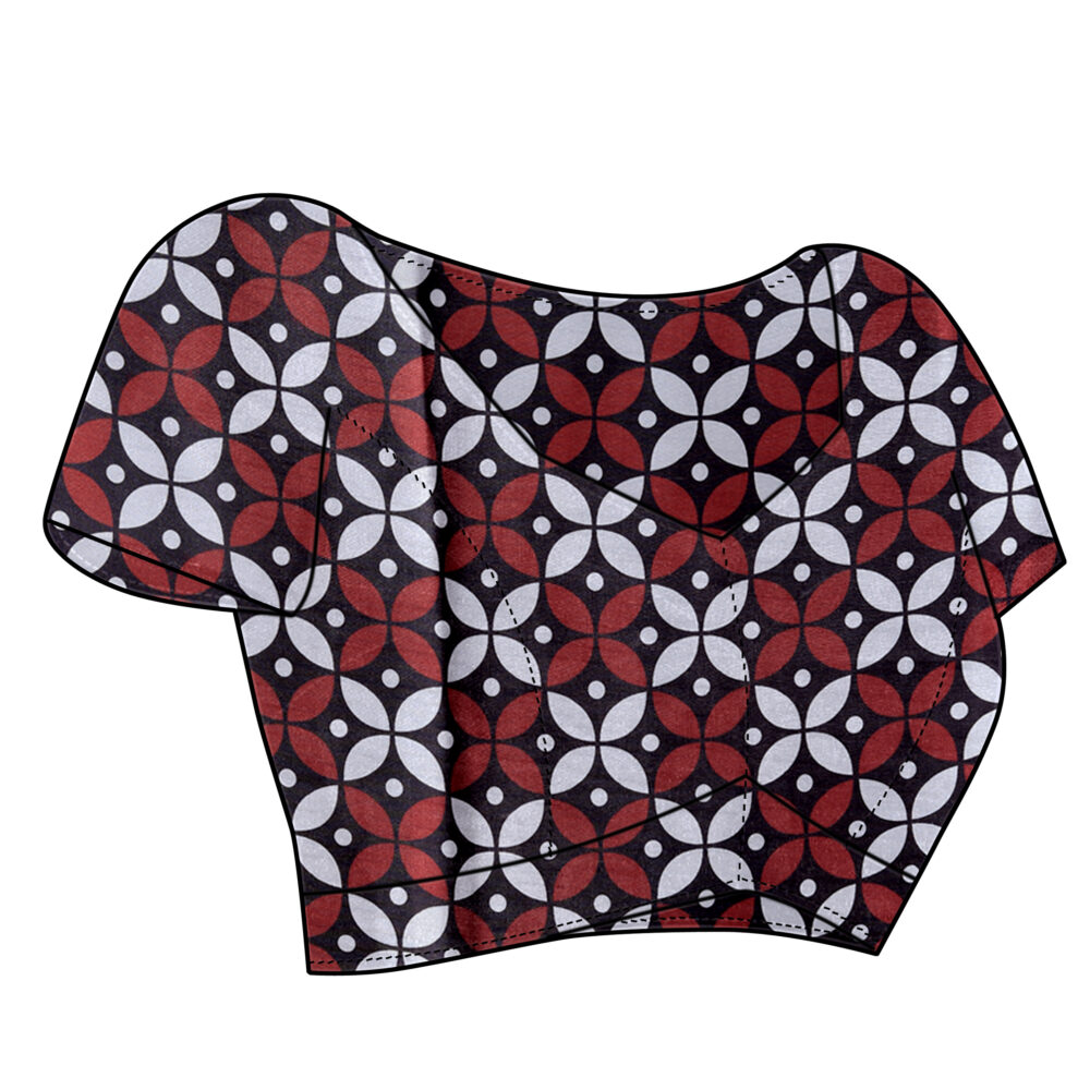NAUTICAL ELEGENCE JAPANESE CRAPE SAREE - Image 5