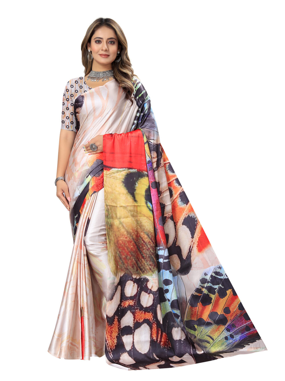 WING OF WONDER JAPANESE CRAPE SAREE