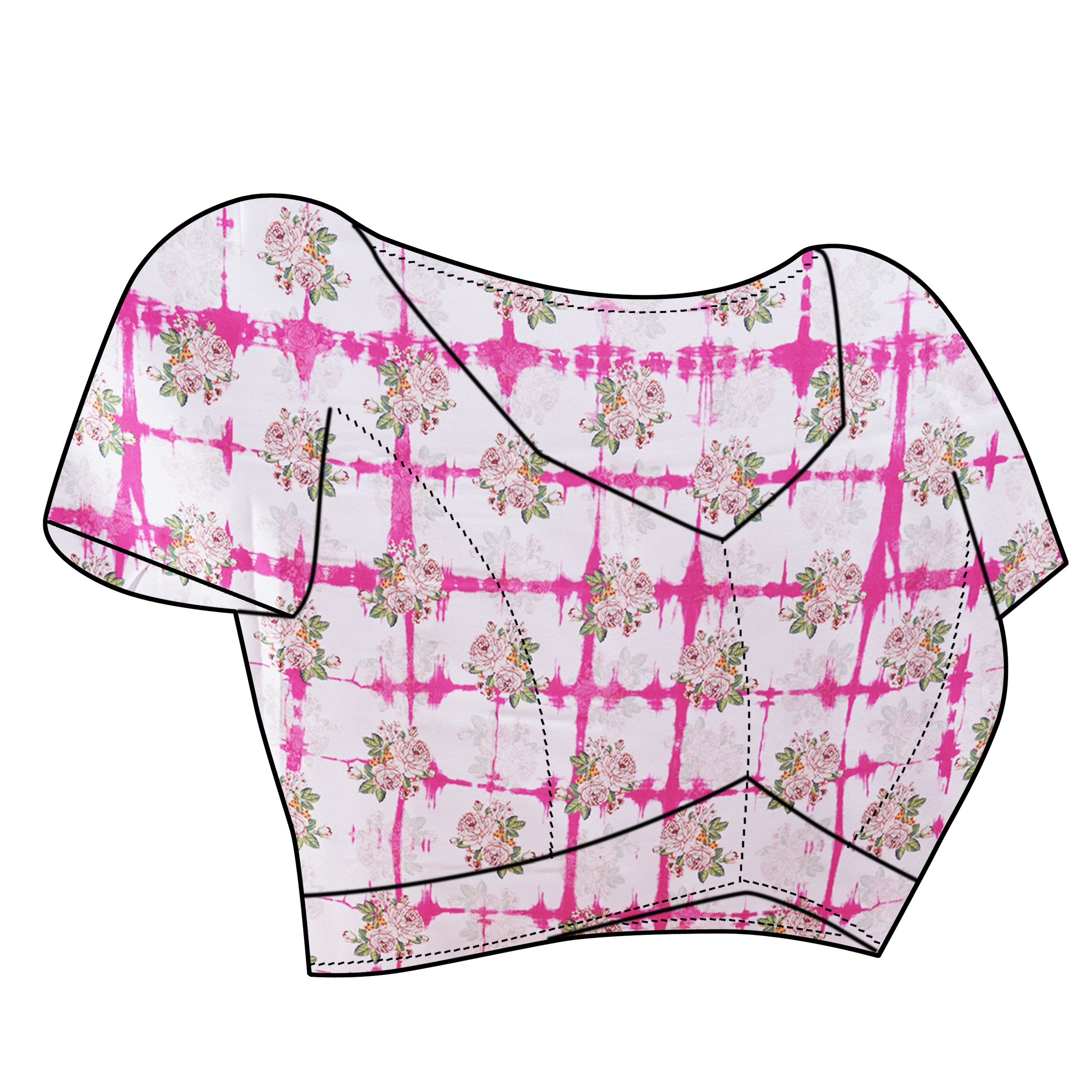 RADIANT BLOOM JAPANESE CRAPE SAREE - Image 5