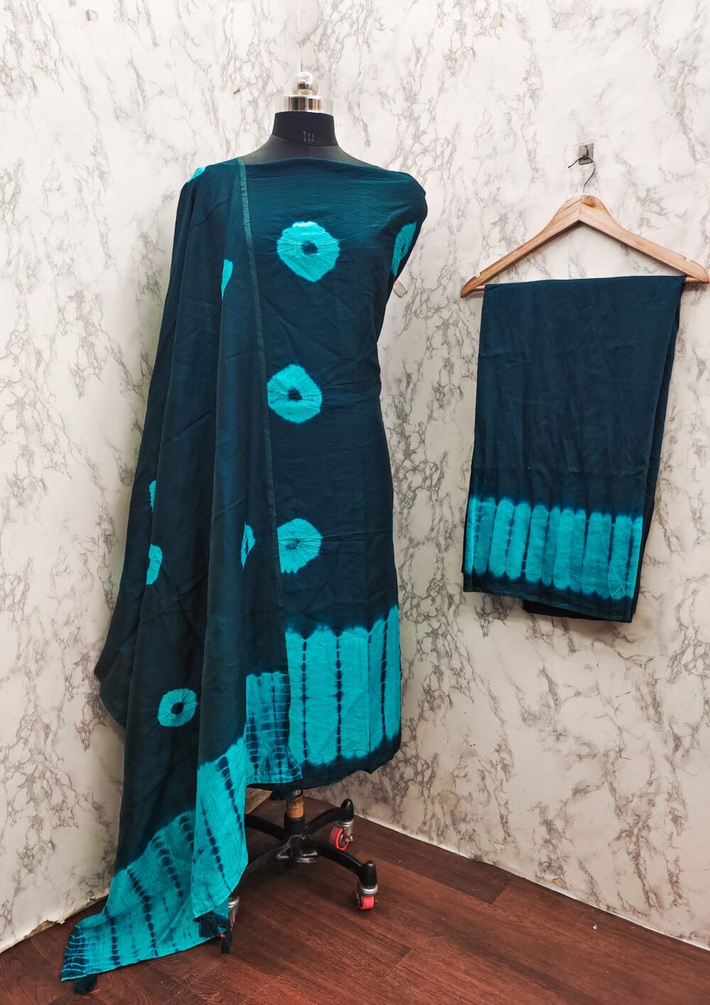 SHIBORI BANDHEJ DRESS MATERIAL