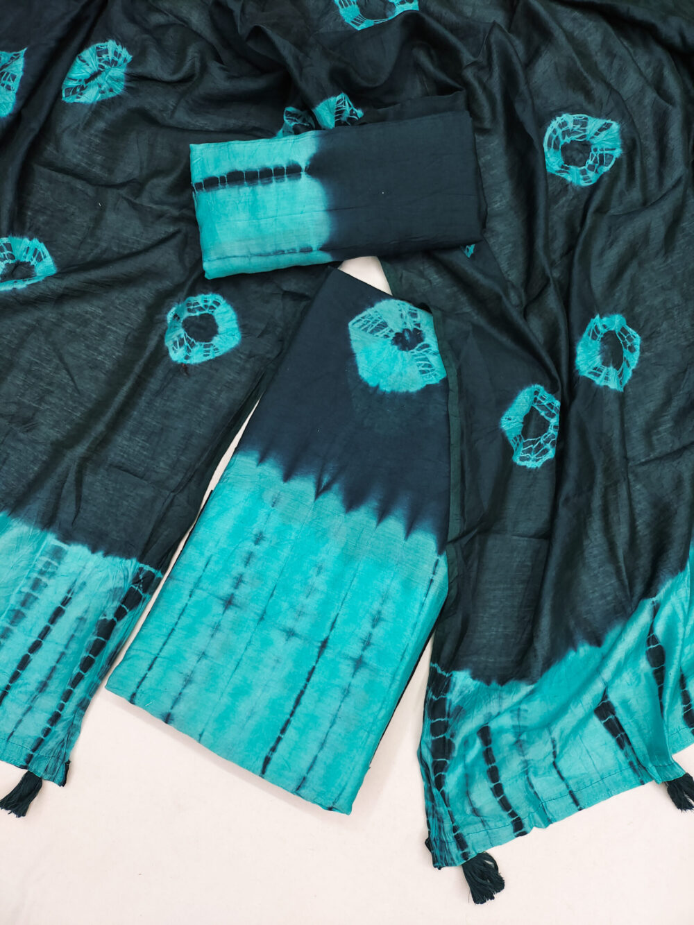 SHIBORI BANDHEJ DRESS MATERIAL - Image 2