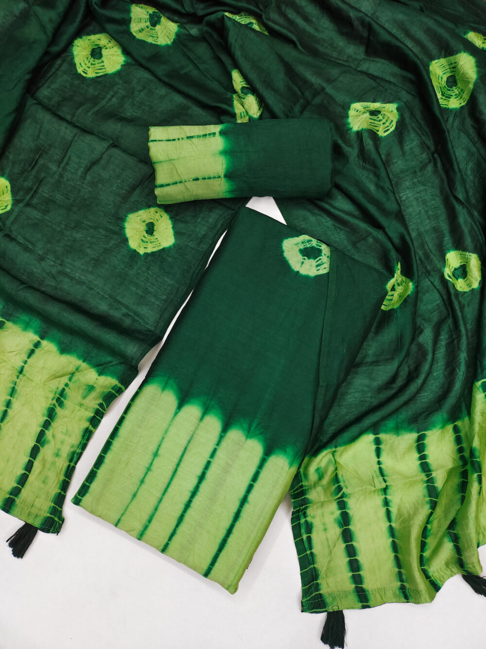 SHIBORI BANDHEJ DRESS MATERIAL - Image 2