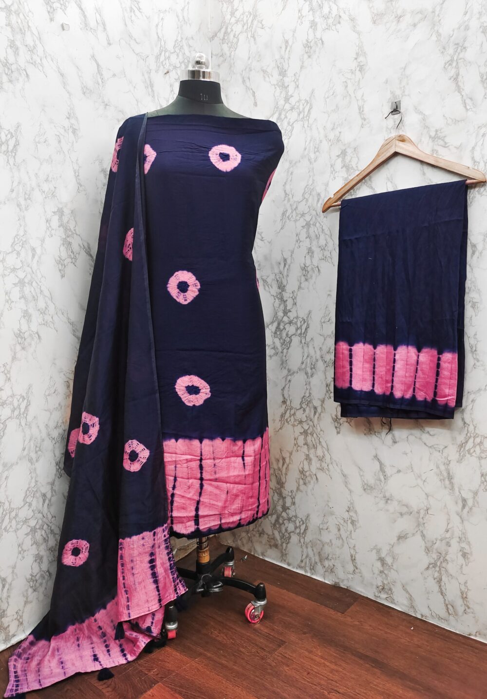 SHIBORI BANDHEJ DRESS MATERIAL