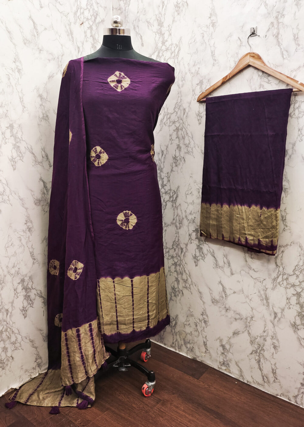 SHIBORI BANDHEJ DRESS MATERIAL