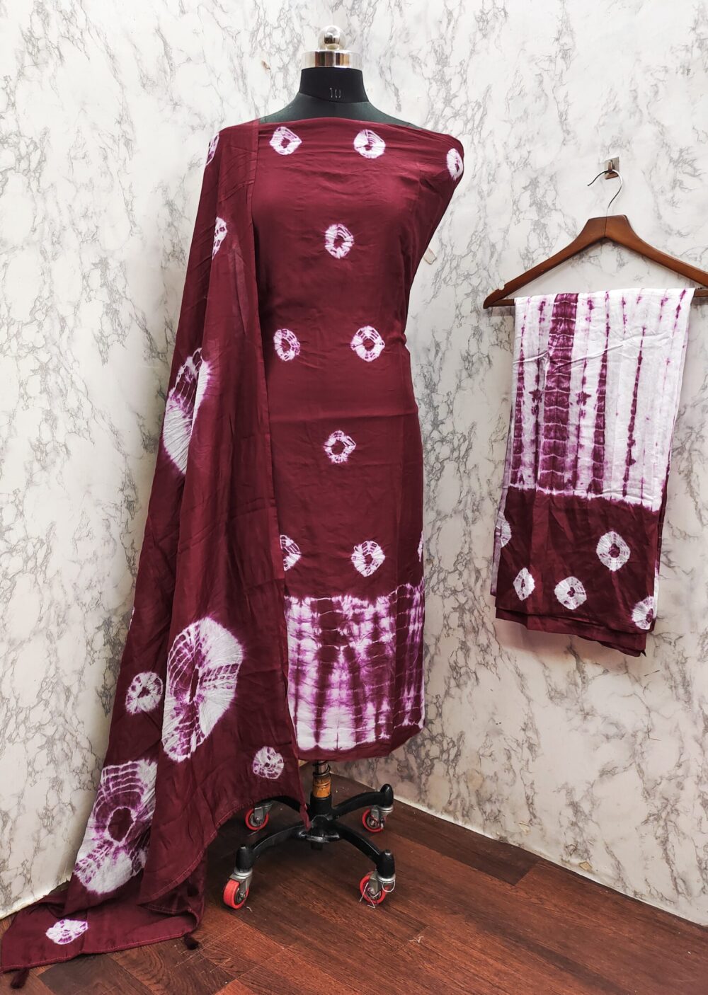 SHIBORI BANDHEJ DRESS MATERIAL