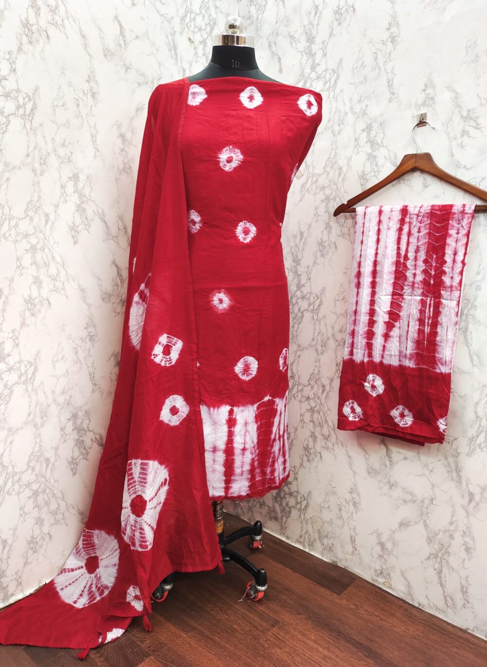 SHIBORI BANDHEJ DRESS MATERIAL