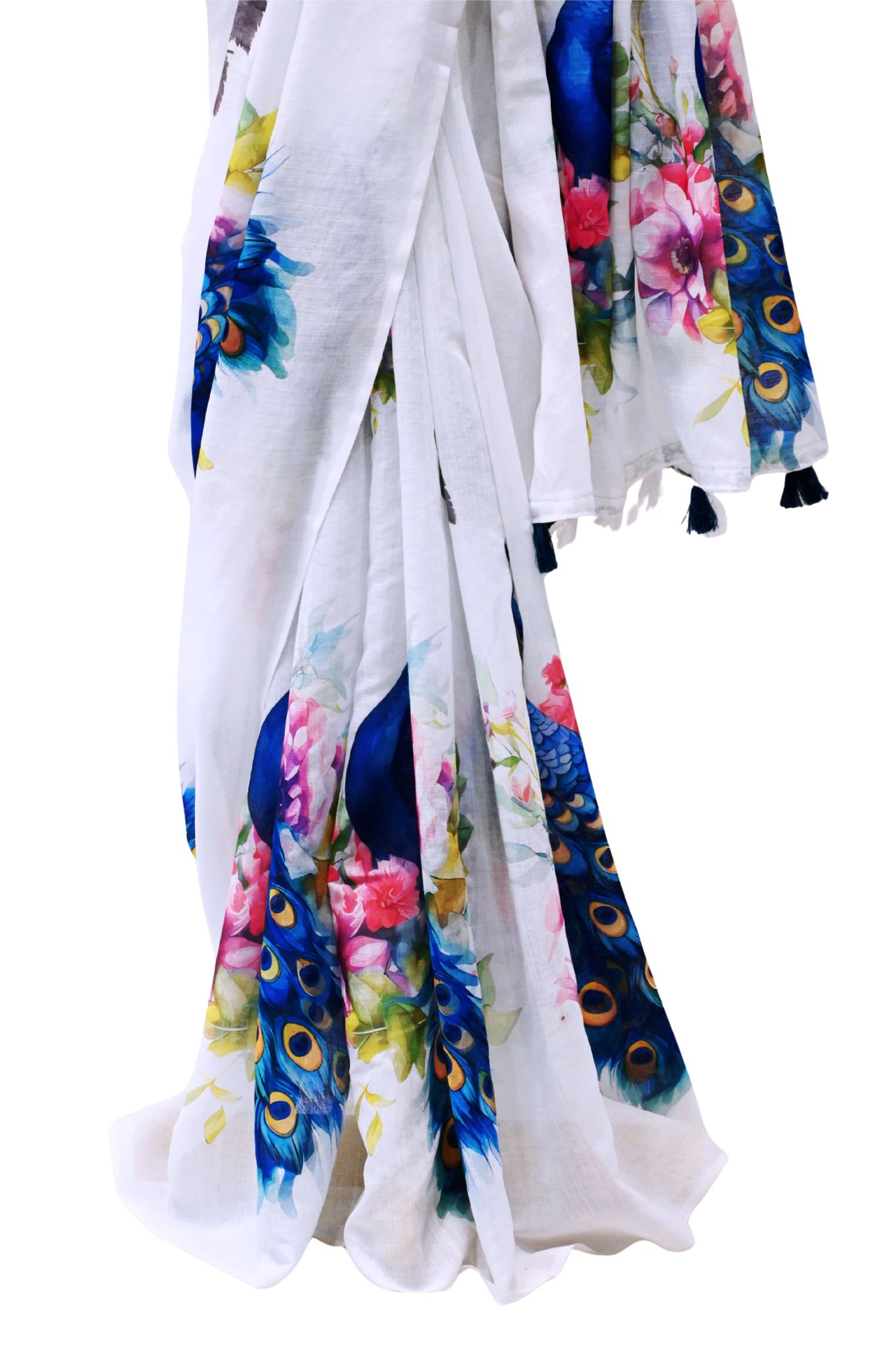 MAYURIKA LINEN COTTON SAREE - Image 3