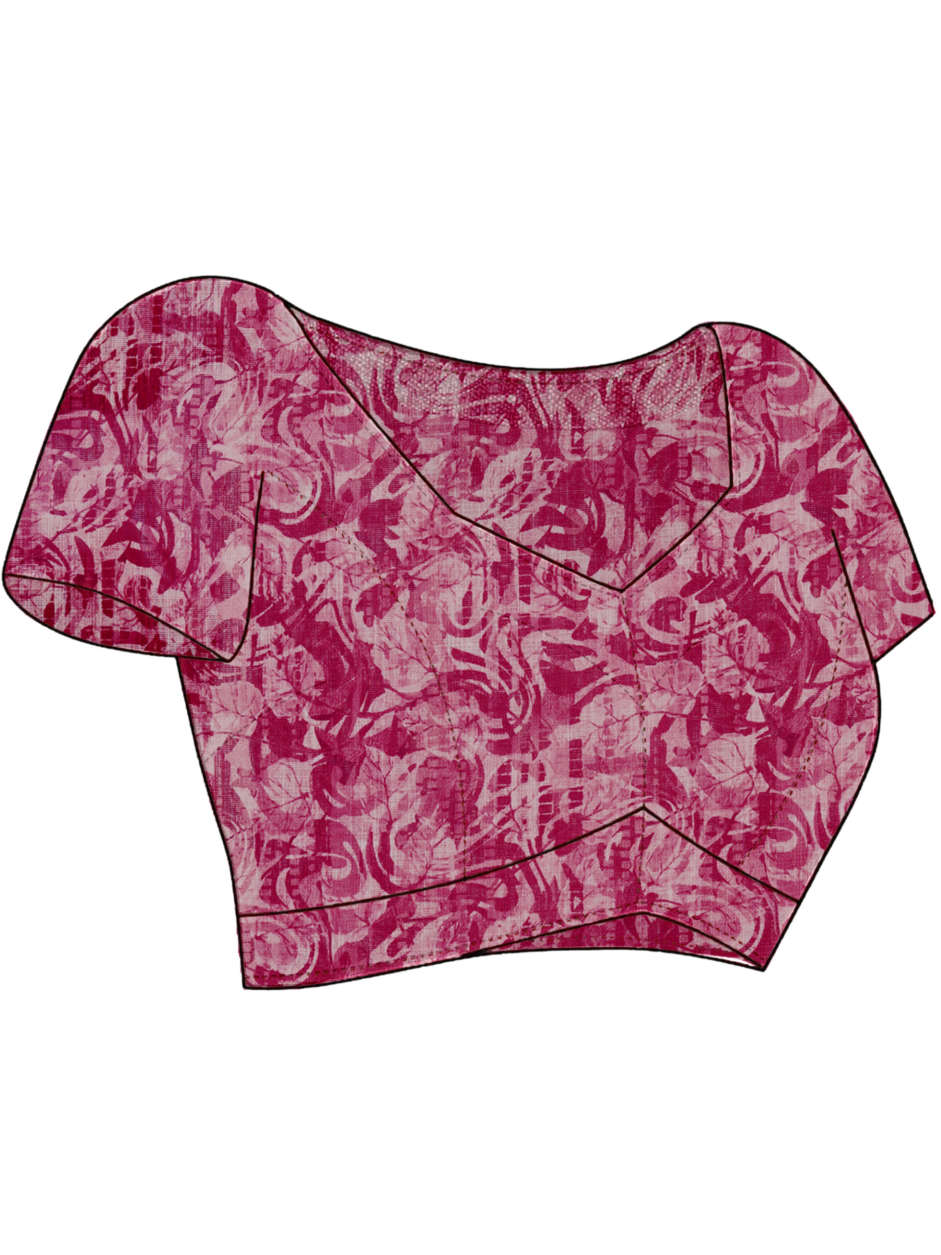 PHOOLKARI LINEN COTTON SAREE - Image 7