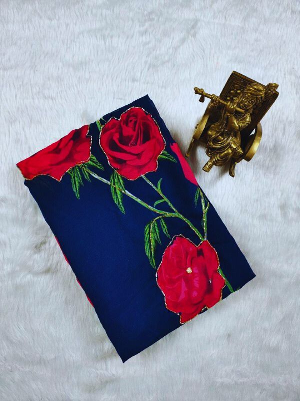 ROYAL ROSE GEORGETTE SAREE - Image 3