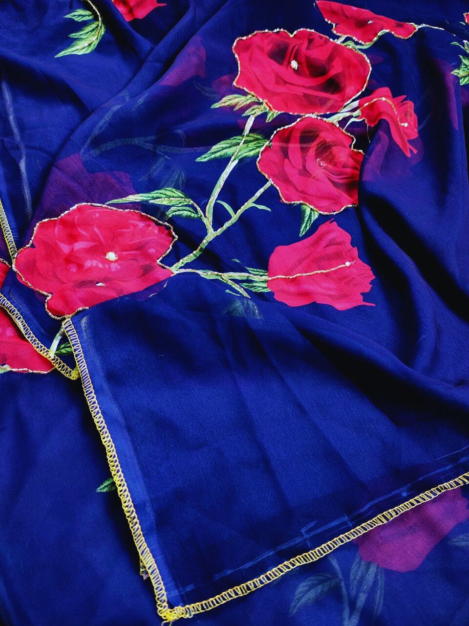 ROYAL ROSE GEORGETTE SAREE - Image 4